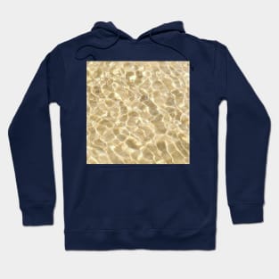 Reflection Of Ocean Waves On Gold Sand Hoodie